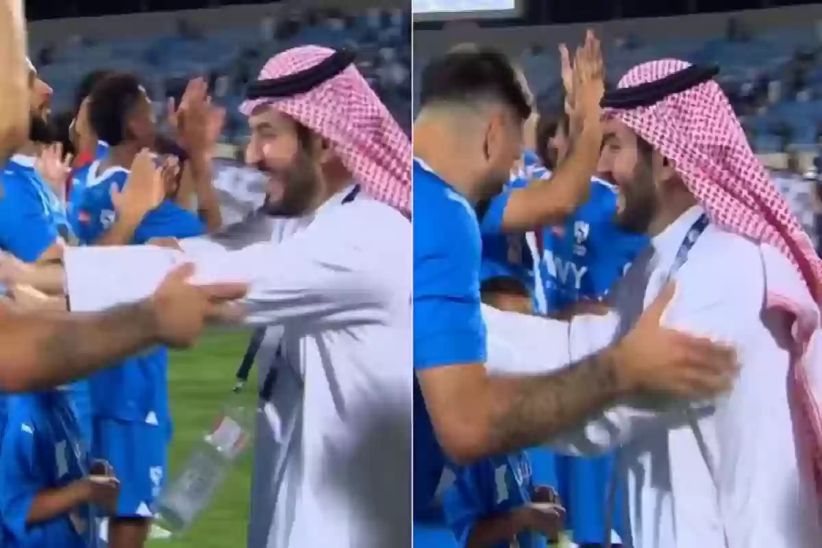 شاهد.. احتفال فهد بن نافل مع ميتروفيتش بعد تحقيق لقب الدوري.